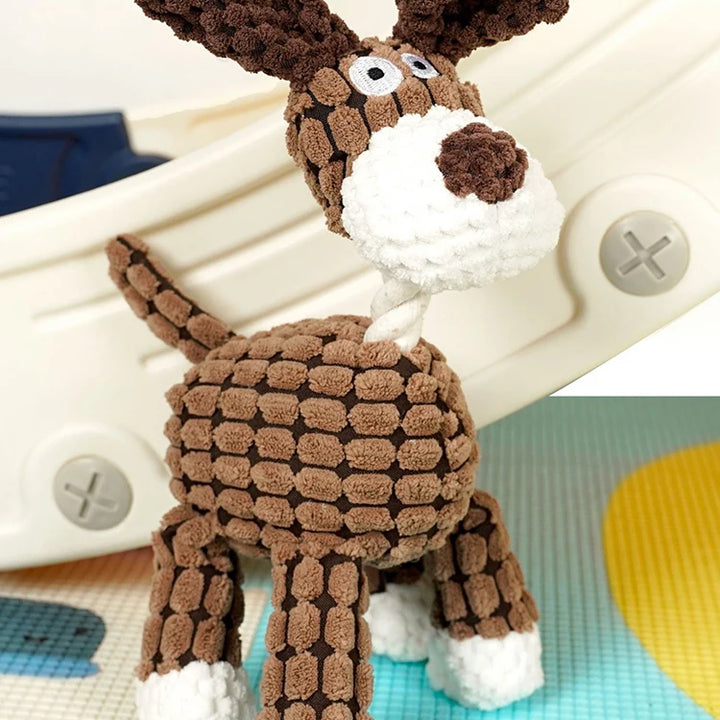 Dog Sounding Toy Molar Training Decompress Interactive Bite Resistant Donkey Shape Plush Toys Pet Dog Supplies