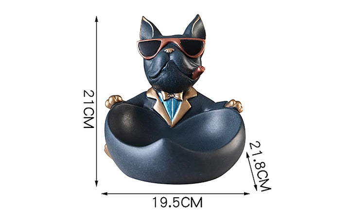 Bulldog Animal Figurines,Home Decoration Accessories,Table Ornaments,Storage Tray,Dog Model Statue,Sculpture Living Room Decor