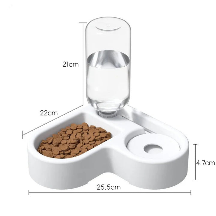 Double Dog and Cat Bowl-Pet and Food Bowl Set with, Pet Feeding Bowl Suitable for Cats and Small Dogs