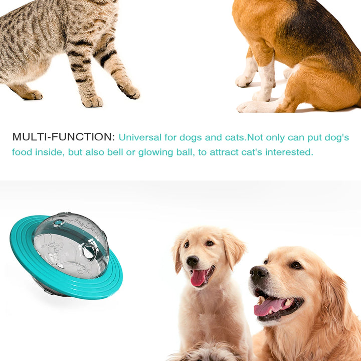Dog Toy For Small Medium Large Dogs Cats Fly Disk Interactive Food Dispenser Improve IQ Slow Feeder Training Toys Pet Supplies