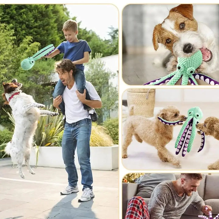 Large Squeaky Dog Toys- Plush Dog Toys with Soft Fabric for Small, Medium, and Large Dogs Daily Companionship, Training