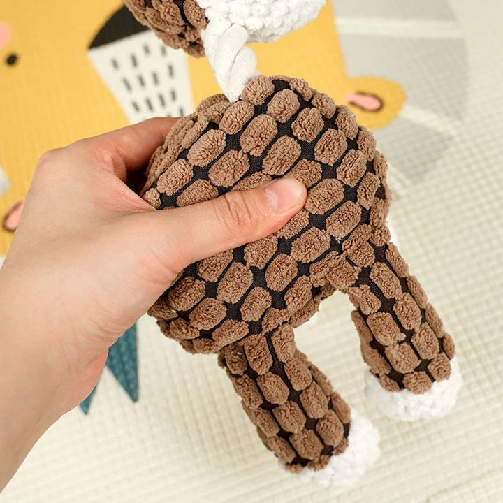 Dog Sounding Toy Molar Training Decompress Interactive Bite Resistant Donkey Shape Plush Toys Pet Dog Supplies