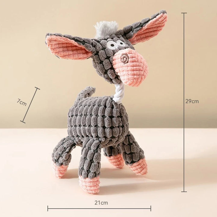 Dog Sounding Toy Molar Training Decompress Interactive Bite Resistant Donkey Shape Plush Toys Pet Dog Supplies