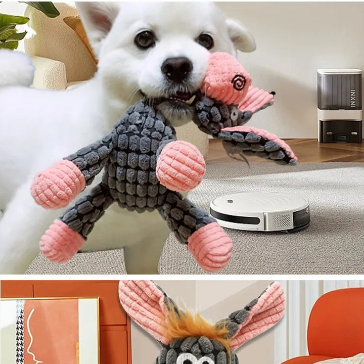 Dog Sounding Toy Molar Training Decompress Interactive Bite Resistant Donkey Shape Plush Toys Pet Supplies