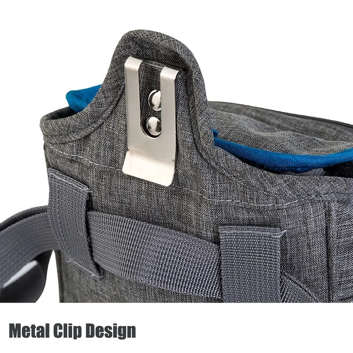 Dog Food Bag for Training Built-in Poop Bag Dispenser With Reflective Strip Double-Ended Belt