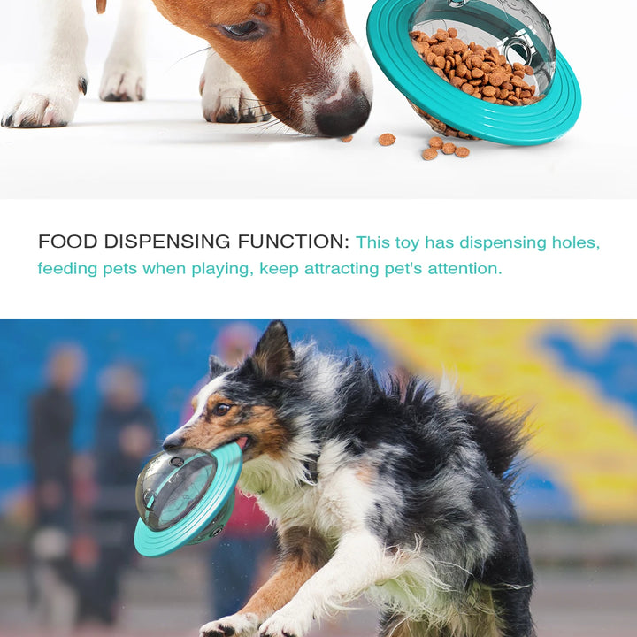 Dog Toy For Small Medium Large Dogs Cats Fly Disk Interactive Food Dispenser Improve IQ Slow Feeder Training Toys Pet Supplies